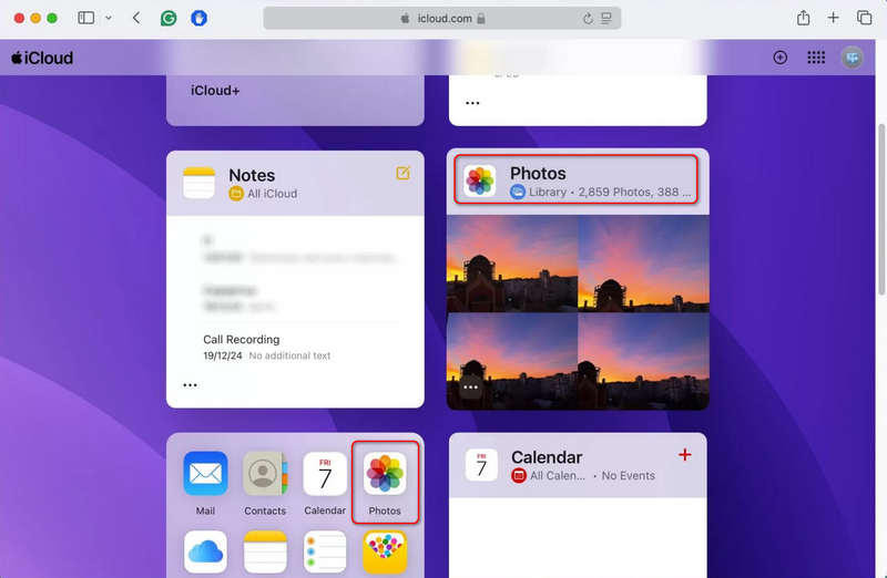 打开 iCloud 照片