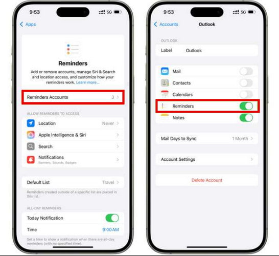 Recover Reminders from Email