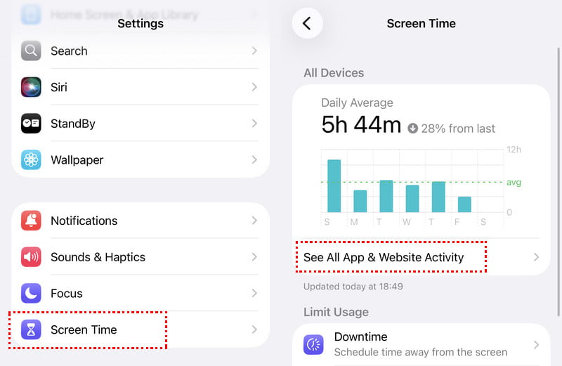 See All App And Website Activity