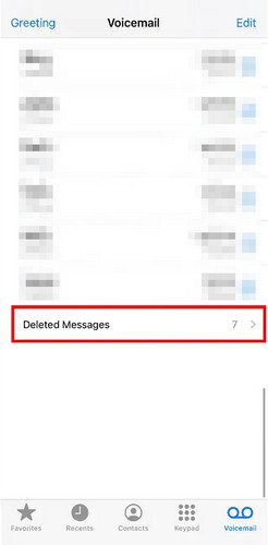 Recently Deleted Messages