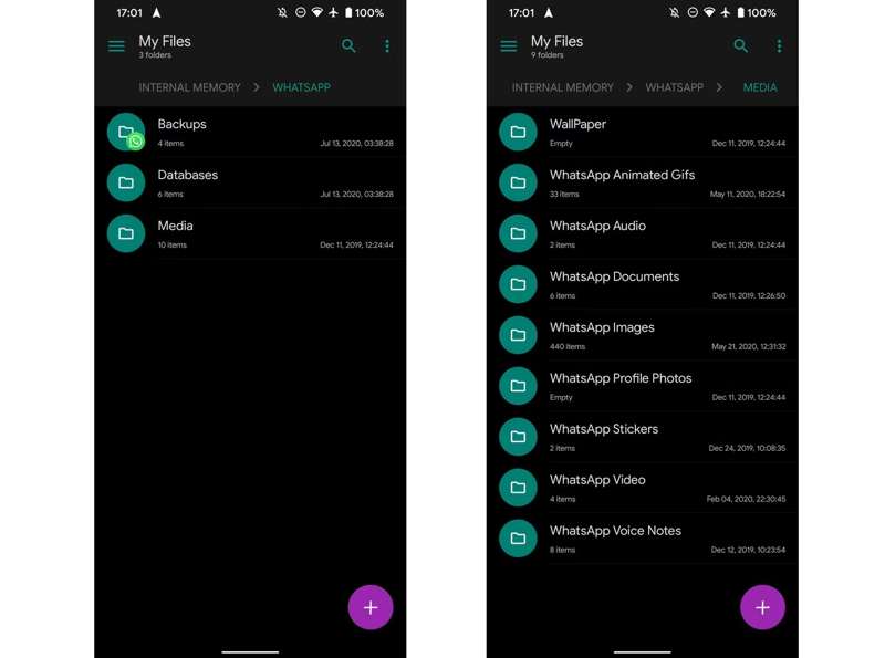 WhatsApp-bild Android-minne