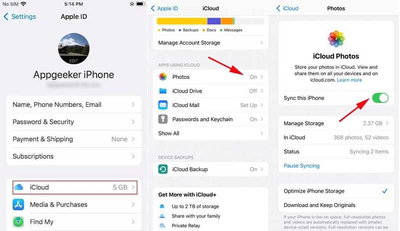 Télécharger les photos iCloud sur iPhone