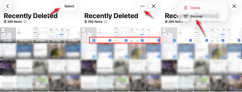 iPhone'da Son Silinen Birden Fazla Fotoğrafı Kurtarma
