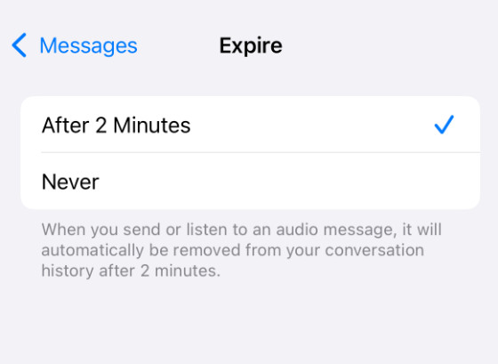 Verloopt over 2 minuten