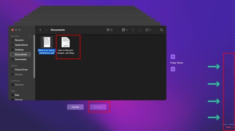 Recover Word Time Machine