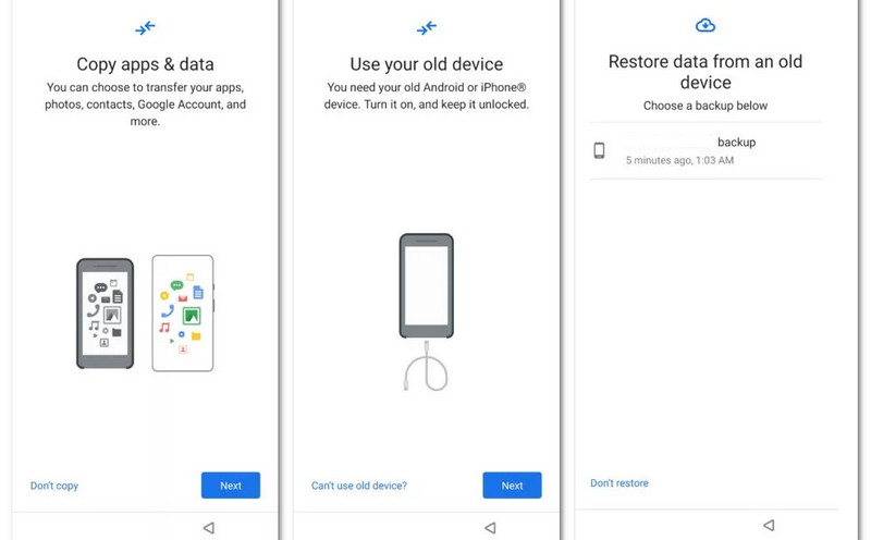 Googleバックアップから復元