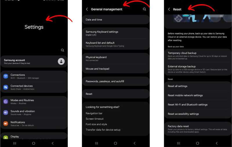 Restablecer la configuración de fábrica de Android