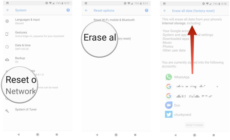 Erase Android