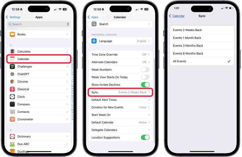 Agenda synchroniseren
