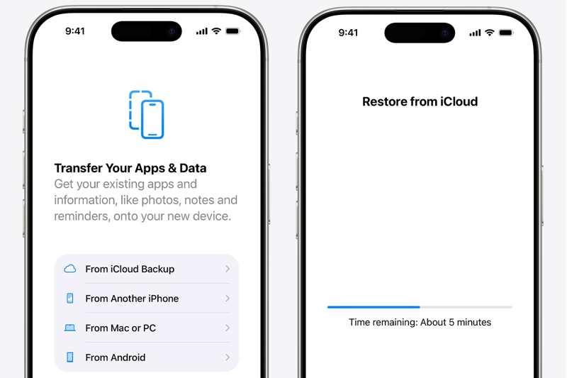 Gjenopprett iCloud Backup
