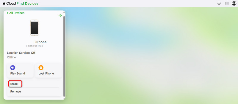 iCloudでiPhoneを消去する