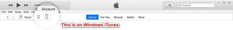 iPhoneを選択 iTunesで