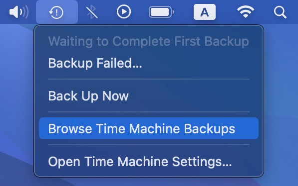 Browse Time Machine Backups
