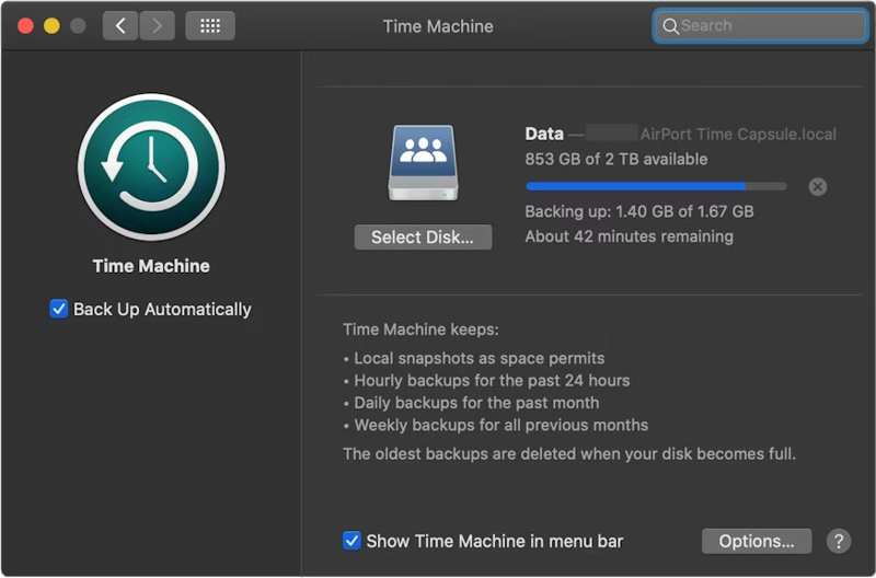 Backup Timemachine