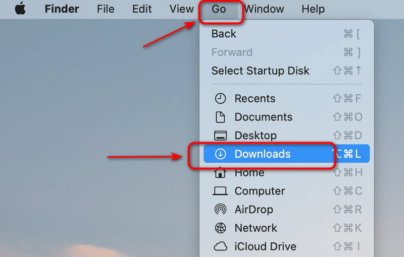 Buscar descargas en Mac
