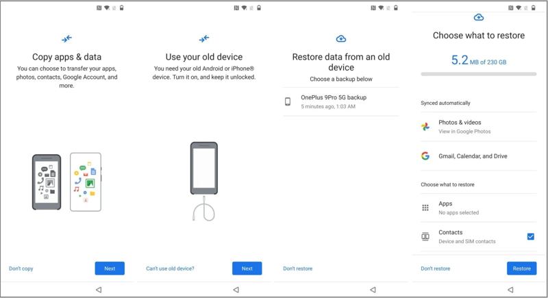 Google Backup wiederherstellen
