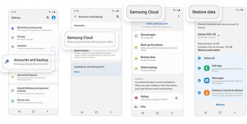 Contacts Samsung Cloud