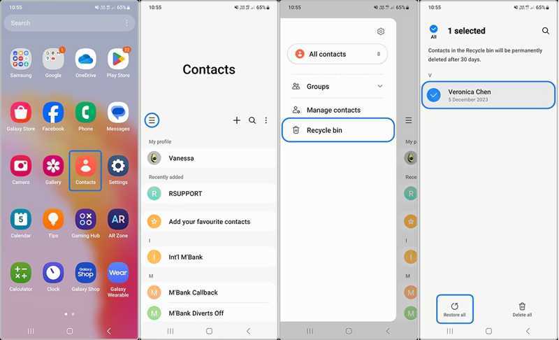 Recycle Bin Contacts