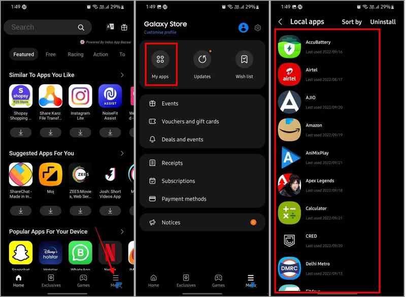 Aplicaciones eliminadas de Samsung Store