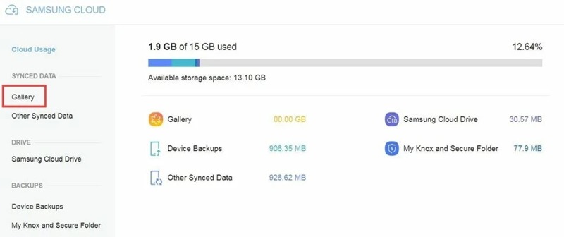 Восстановить фотографии из облачного хранилища Samsung