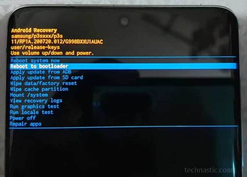 Ingrese al modo de recuperación de Samsung