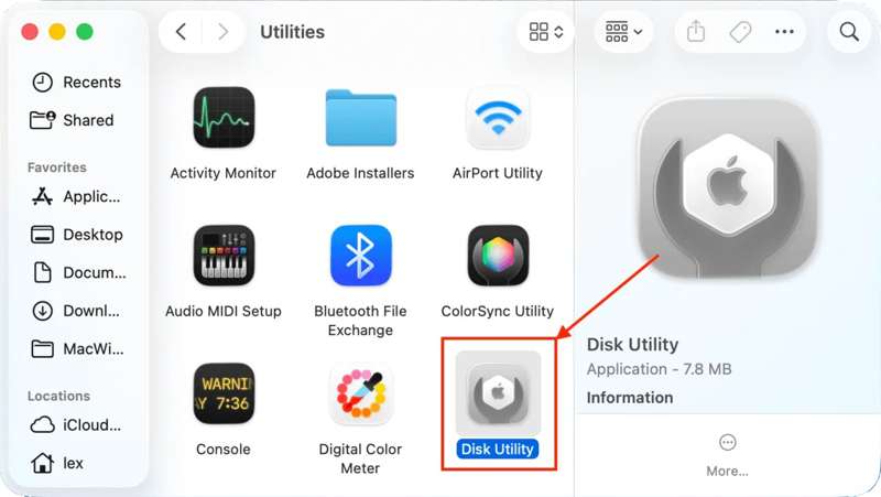 ディスクユーティリティ