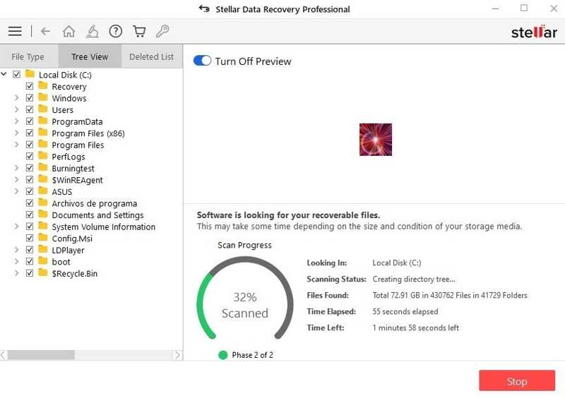 File di scansione di Stellar Data Recovery