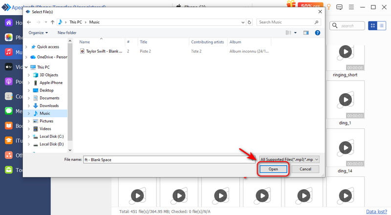 Select Music And Open