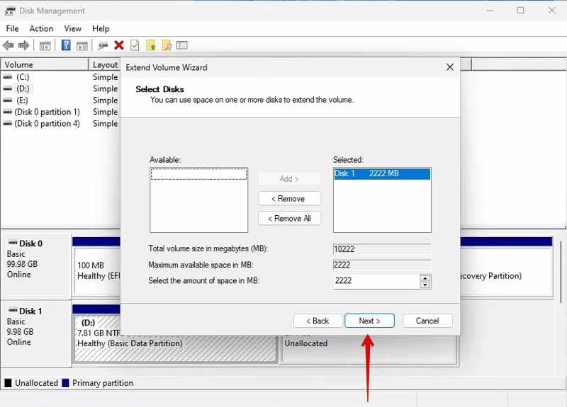 Lemezek kiválasztása