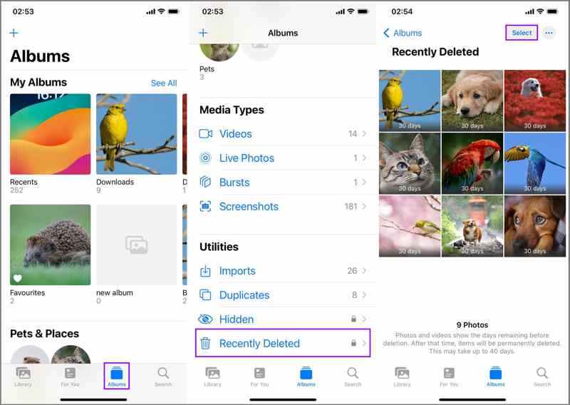 Kürzlich gelöschtes iPhone