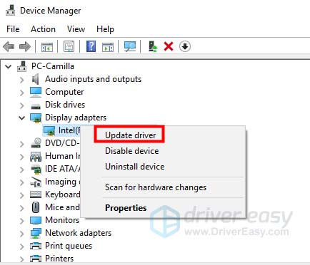 Update Uninstall Drivers