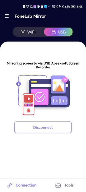 USB connection Android