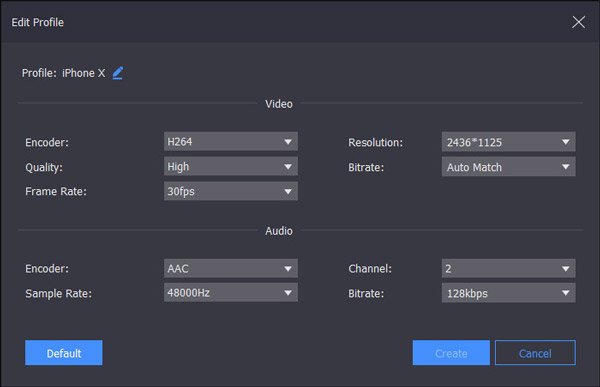 Export Settings