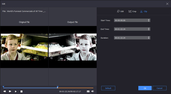 Video editing clip