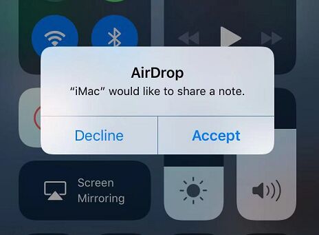 Принять Airdrop