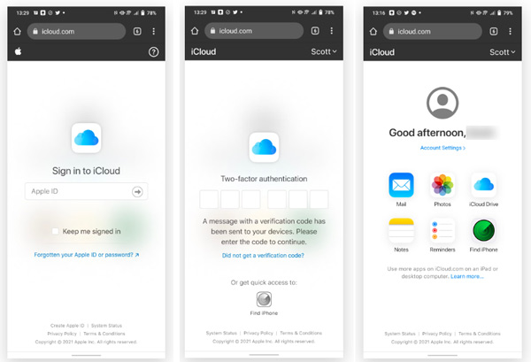 Toegang tot iCloud-foto's Contacten op Android