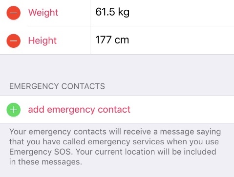 Add Emergency Contacts