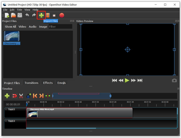 Add MP4 To Openshot