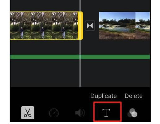 Lägg till text till video i iMovie