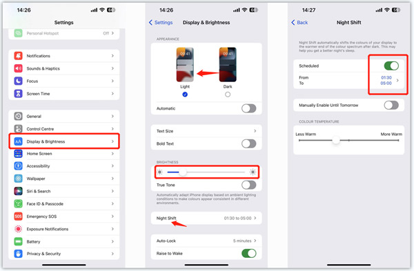 Adjust Display and Brightness on iPhone