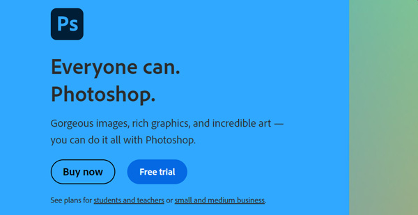 Adobe Photoshop Ücretsiz Deneme Sürümünü İndirin
