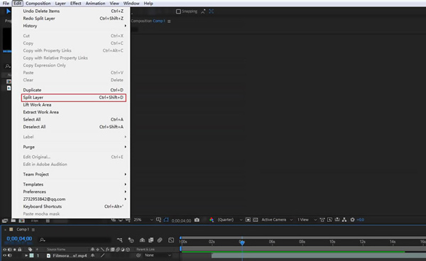 After Effects Split Layer