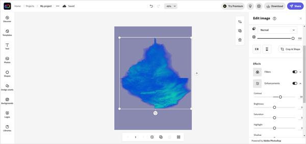 Редактирование фотографий с помощью искусственного интеллекта Adobe Express