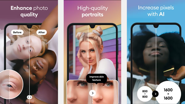 Application d'amélioration de photos AI Remini