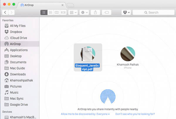 AirDrop iBooks to iPhone