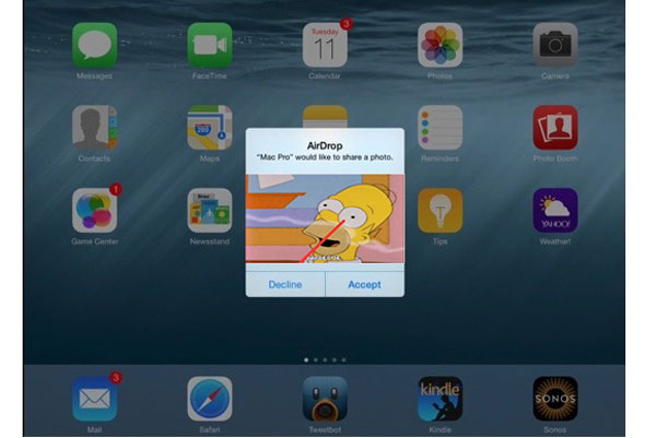 AirDrop en iPad