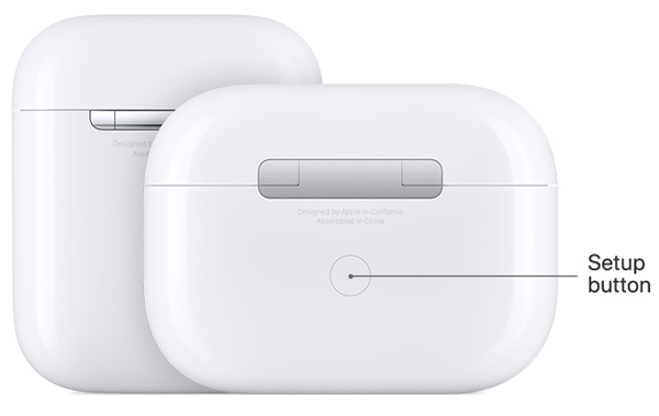 Botón de configuración de AirPods