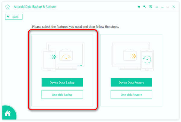 Restauração de backup do Android