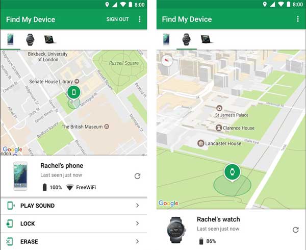 Приложение Android Device Manager