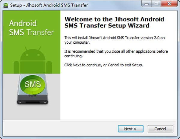 Transferência de SMS para Android